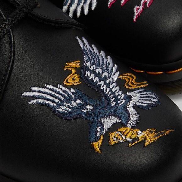 7 DOC MARTENS 1461 SOUVENIR EMBROIDERED LEATHER SHOES NIB great Gift! - Picture 6 of 16